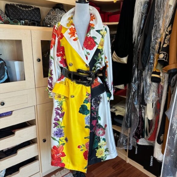 Oscar de la Renta Silk Size 12 Coat - Picture 5 of 9